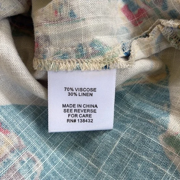 Like New ModCloth Travel Road Trip Linen Blend Top Size XS - Picture 7 of 9